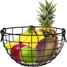 Fruitmand - Metalen Mand - Zwart - 28x15 cm