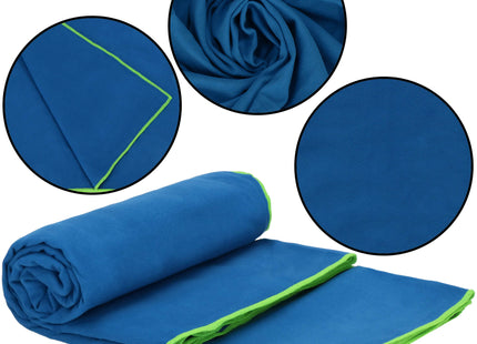 Strandmat | Strandkleed | Strandlaken | Zandvrij | 90 x 180 cm | Blauw