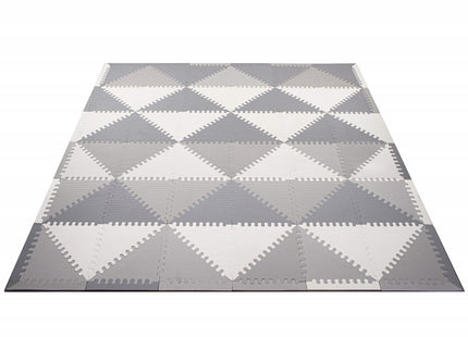 Speelmat | Speelmat Foam | Puzzelmat | 72 Puzzelstukken | 182 x 182 cm | Grijs/Wit/Grafiet