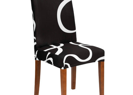 Stoelhoes - Voor Eetkamerstoelen - Met Stretch - Zwart/Wit