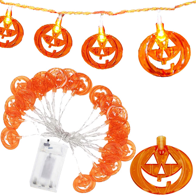 Halloween Decoratie - Lichtslingers - Slinger - Verlichting - Pompoen - 20 LED