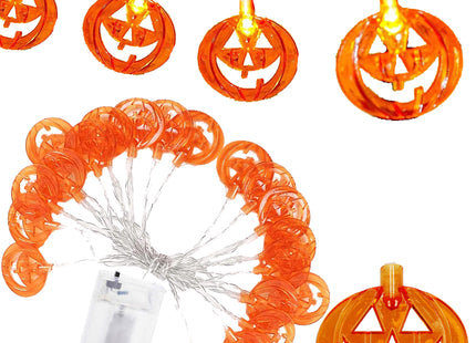 Halloween Decoratie - Lichtslingers - Slinger - Verlichting - Pompoen - 20 LED