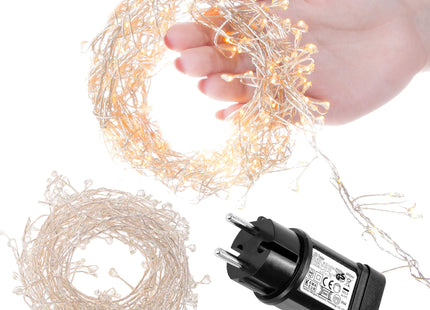 Kerstboomverlichting - 300 LED - Microdraden - 3 M - Warm Wit