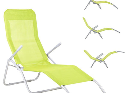 Ligstoel | Ligbed | Verstelbaar | Ergonomische Vorm | Geeltint