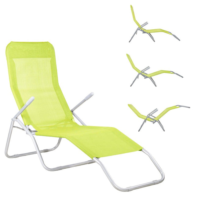 Ligstoel | Ligbed | Verstelbaar | Ergonomische Vorm | Geeltint