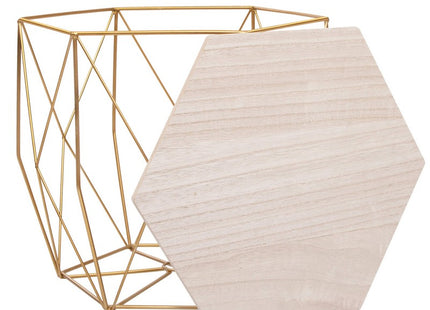 Salontafel | Salontafel Set | Rond | 3-Delig | Goud/Hout