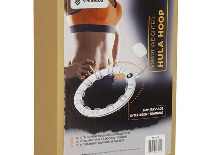 Hoelahoep - Hoepel - Fitness  - Verstelbaar - Cardiotraining - Massage - Grijstinten