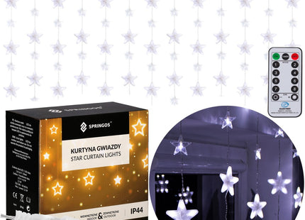 Kerstverlichting Sterrengordijn | Koel Wit | 2 m | 136 Led's