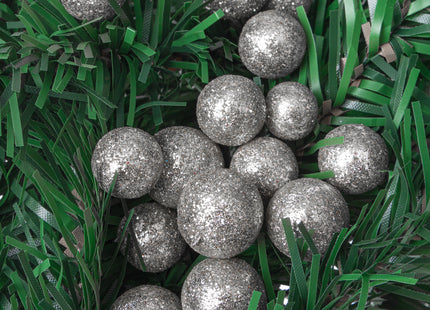 Kerstversiering - Piepschuimballen - Kerst - Kerstboomversiering - Zilver - 28 g
