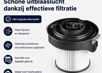 SQOON® Cilinderfilter geschikt voor Miele Triflex HX1 & Duoflex HX1 – Vervanger voor HX-FDF 20 / 12518910 / 41996717INT