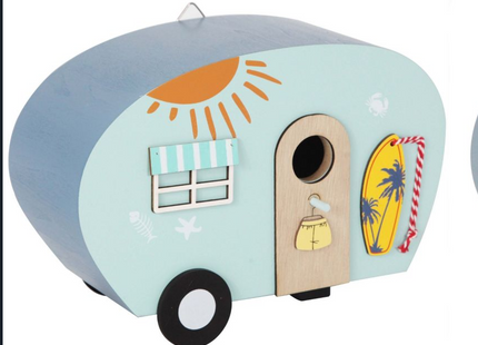Vogelhuis - Vogelvoederplek - Staand - Camper - Vakantie - Meerkleurig - 23,5 x 10 x 16,5 cm
