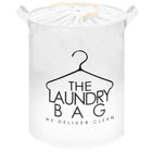 Wasmand - Opbergmand - Kledingmand - Organizer - Handvatten - Laundry Bag - Zwart - Wit