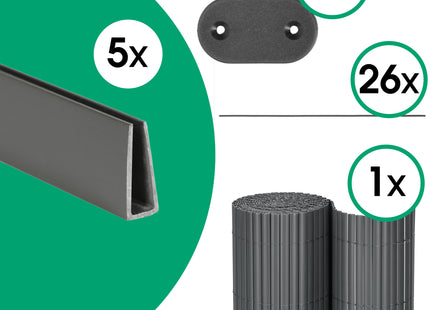 Tuinscherm - Balkonscherm  - Privacy Scherm -  Windbescherming - PVC -  Weerbestendig UV