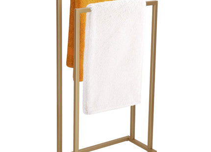 Handdoekrek - Badkamer - Handdoekstang - Handdoekhouder - Twee Armen - Metaal- Goud