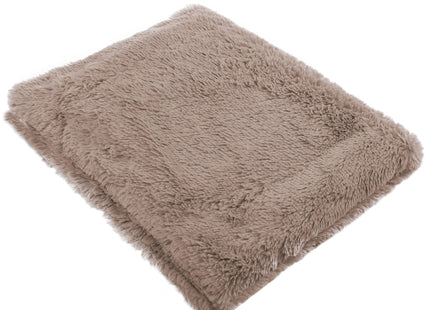 Plaid | Sprei | Deken | 200 x 220 cm | Pluche | Bruin