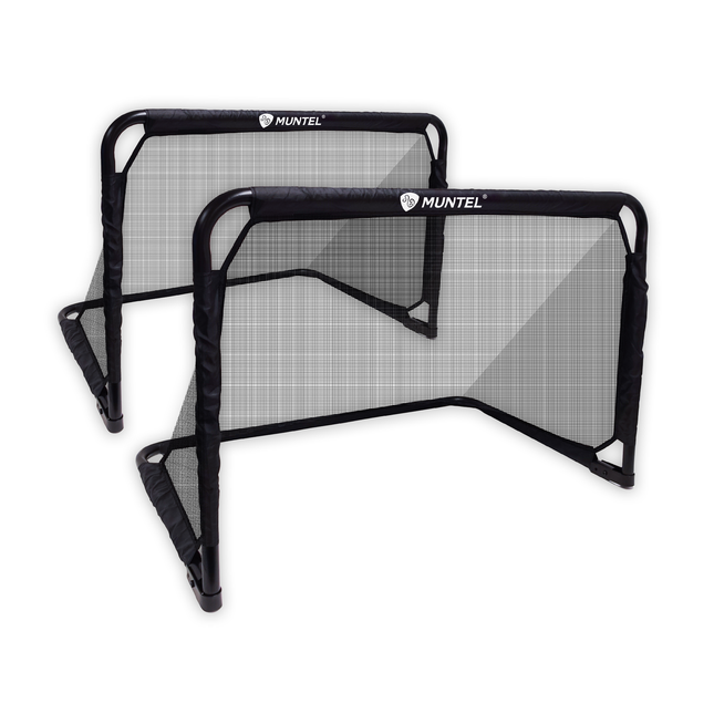 Voetbaldoel - Twee Stuks - Opklapbaar - Zwart - 60 x 60 x 90 CM