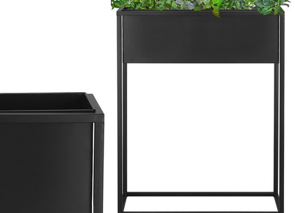 Staande Plantenbak | Plantenbakken | Bloempothouder | Metaal Zwart | 80 cm