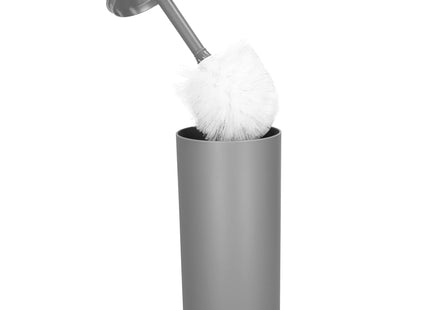 Badkameraccessoiresset - Prullenbak - Toiletborstel - Zeepdispencer - Tandenborstelbeker - Zeepbak - Mok - Grijs