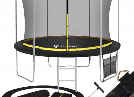 Trampoline | Trampoline met veiligheidsnet | Tuin | 365 cm | Zwart/Geel