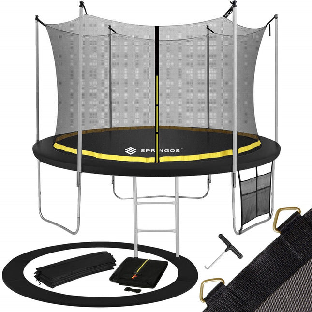 Trampoline | Trampoline met veiligheidsnet | Tuin | 305 cm | Zwart/Geel