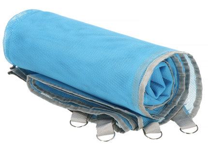 Strandmat | Strandkleed | Strandlaken | Zandvrij | 200 x 200 cm | Blauw/Grijs