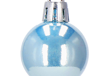 Kerstballen | 54 Stuks | 3 cm | Blauwtinten/Crème/Goud/Zilver