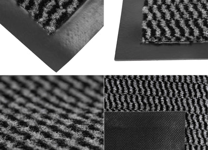 Deurmat - Buitenmat - Droogloopmat - Anti -Slip - Grafiet - 60 x 90 Cm