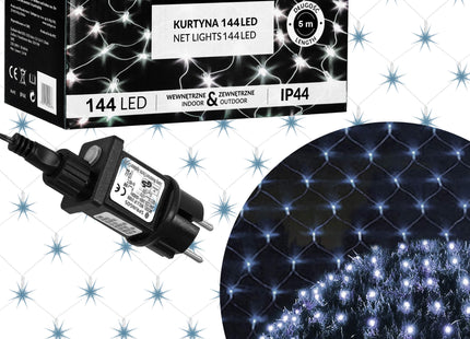 Lichtgordijn | IJspegel Verlichting | Inclusief USB En Afstandsbediening | 144 LED | Koel Wit | Raster