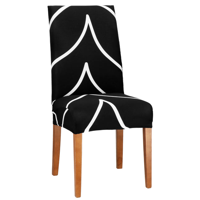 Stoelhoes - Voor Eetkamerstoelen - Met Stretch - Zwart/Wit