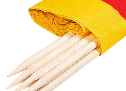 Strand Windscherm Met Stokken | Windscherm Strand | Windscherm Camping | 6 Meter | Multicolor gestreept