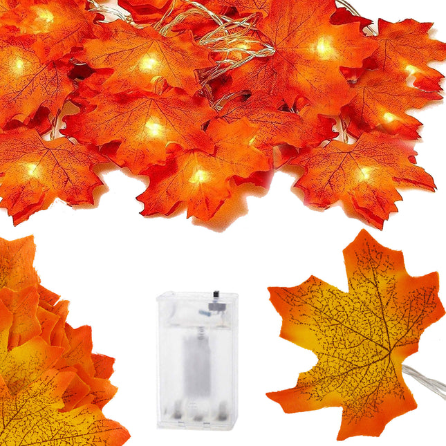 Halloween Decoratie - Lichtslingers - Slinger - Verlichting - Bladeren - 20 LED