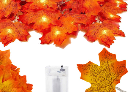 Halloween Decoratie - Lichtslingers - Slinger - Verlichting - Bladeren - 20 LED