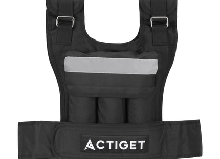 Gewichtsvest - Verzwaard Vest - Trainingsvest - Crossfittvest - Reflectie - Hardlopen / Cardio - Verstelbaar - 20 Kg - Zwart