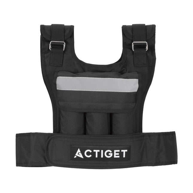 Gewichtsvest - Verzwaard Vest - Trainingsvest - Crossfittvest - Reflectie - Hardlopen / Cardio - Verstelbaar - 20 Kg - Zwart