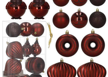 Kerstballen | 12 Stuks | 6 cm | Rood