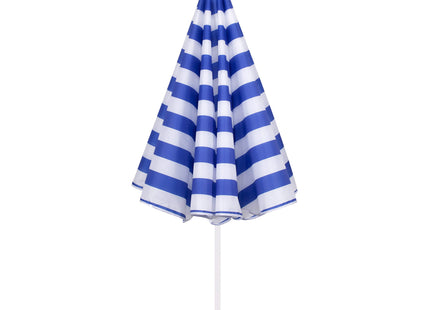 Parasol | Strand Parasol | Parasols | Opvouwbaar | 180 cm | Blauw/Wit