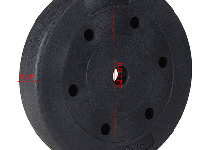 Halterschijf | 1 x 10 kg | Kunststof | Zwart
