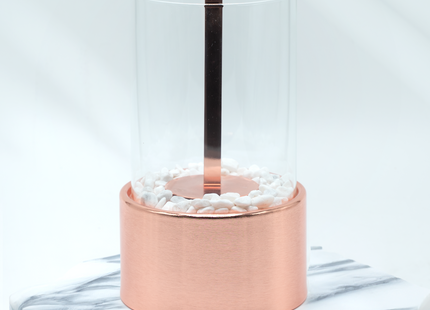 Bio Ethanol Sfeerhaard | Tafelhaard | Binnen & Buiten | Rond | Rose | Goud | ⌀ 15 CM