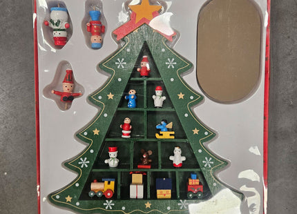 Kerstfiguur - Kerstboom - Kerstversiering - Hout - 28 cm