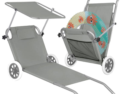 Ligstoel | Ligbed | Verstelbaar | Ergonomische Vorm | Grijs