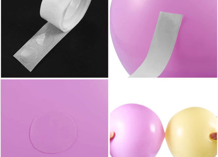 Ballon Plakkers | 100 Stuks | Transparant