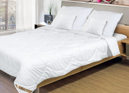 2-in-1 Dekbed - 200 x 220 cm - Wit- Dekbed zonder overtrek - Anti Allergie & Ademend - All Year Dekbed - Zomerdekbed & Winterdekbed