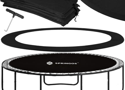 Trampoline | Trampoline met veiligheidsnet | Tuin | 365-374 cm | Zwart/Geel | Metaal