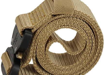 Riem - Buidel set - Polyester - Ritssluiting - Militair - camouflagegesp - Bruin - 124 cm