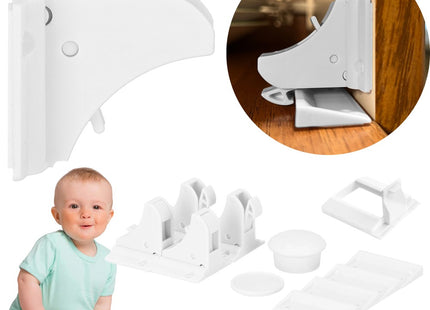 Kinderslot Kastjes | Magnetisch | 4 Stuks | 4 x 3.5 x 3.5 cm | Wit