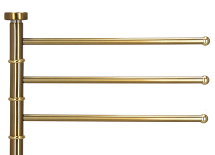 Handdoekrek - Badkamer - Handdoekstang - Handdoekhouder - 3 Armen - Metaal- Goud - 86 cm