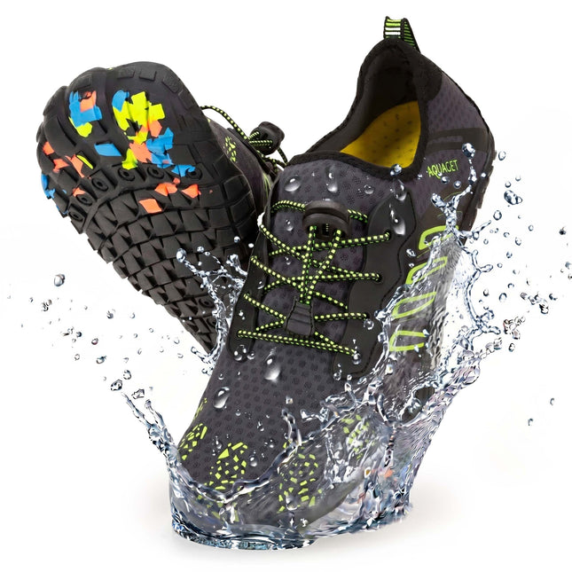 Waterschoenen - AQUA Shoes - Sneldrogend - Rubber - Unisex - Zwart/Groen - Maat 44