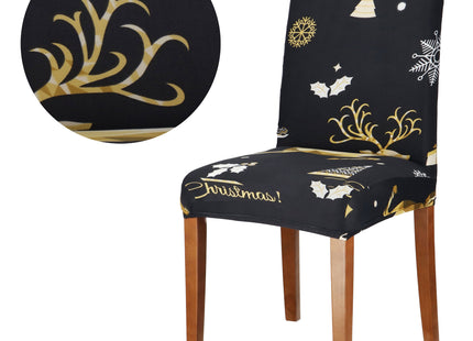 Stoelhoes - Voor Eetkamerstoelen - Met Stretch - Kerst - Zwart