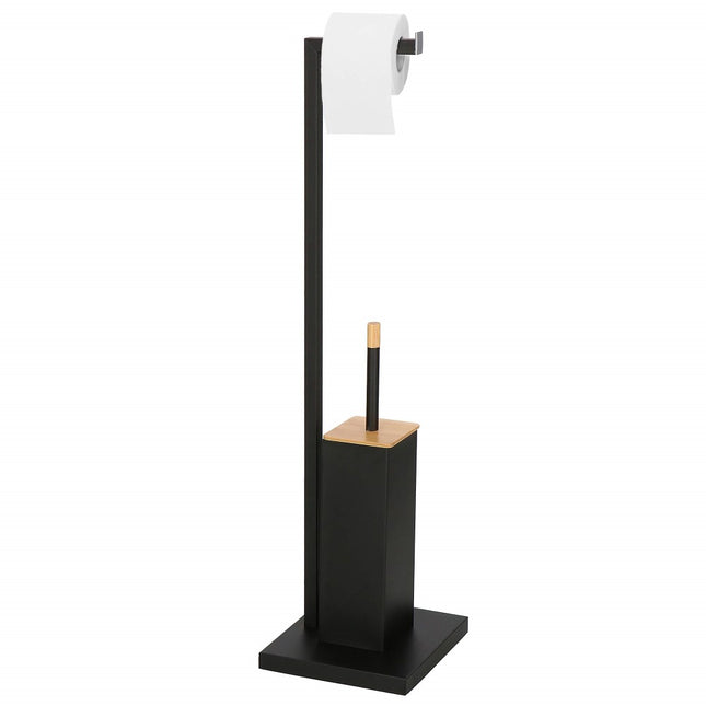 Toiletbutler | Toiletrolhouder | Toiletborstel met houder | Toiletaccessoire | Zwart