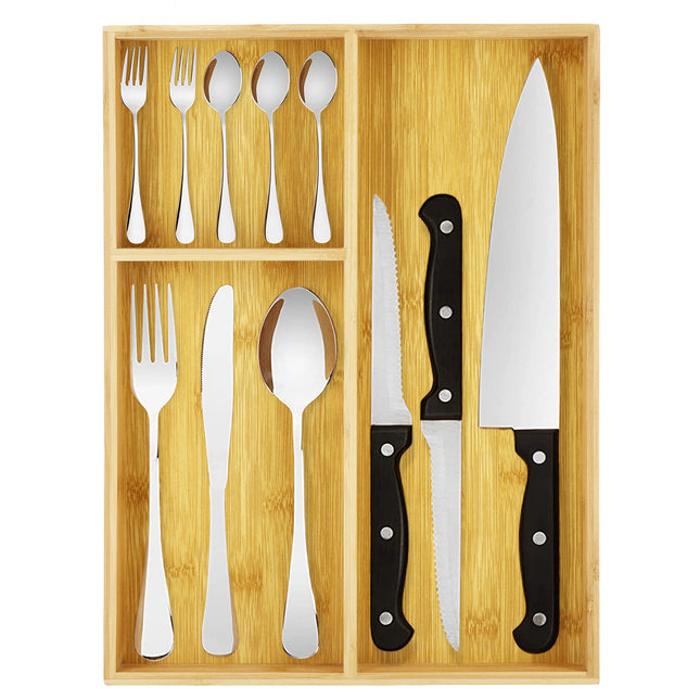 Bestekbak - Bestekhouder - Bestek Organizer - Bamboe - 40x30x5 cm